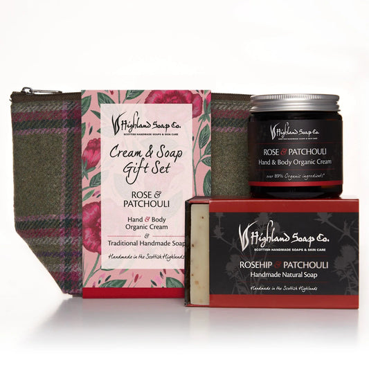 Highland Soap Company | Rose & Patchouli Soap, Hand & Body Lotion Gift Set
