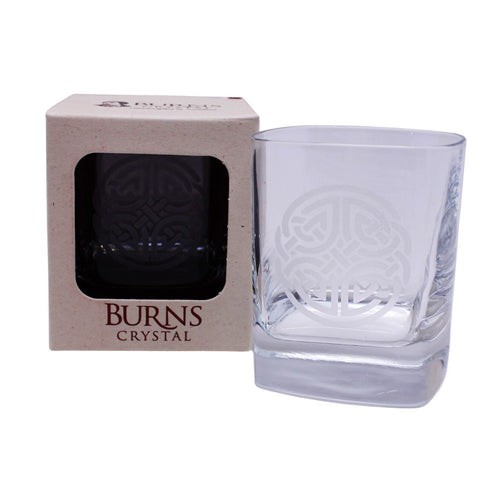 Burns Crystal | Celtic Knot Square Whisky Glass