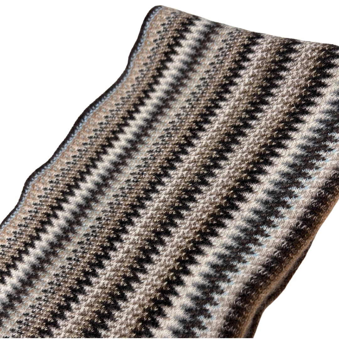 Lochcarron | Zig Zag Scarf - Coffee