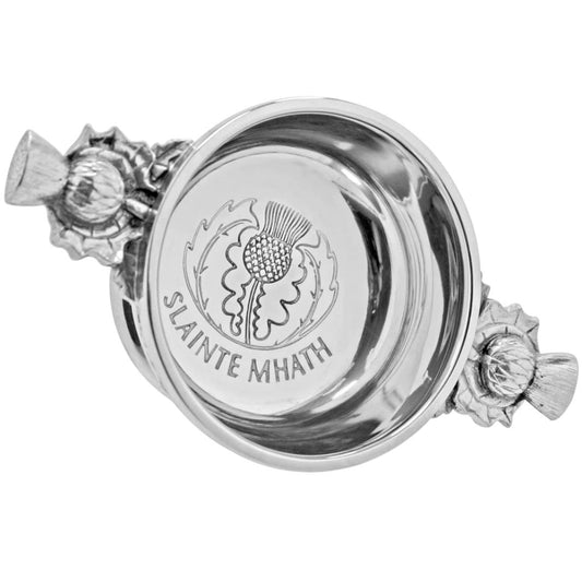 2.5" Slainte Mhath Pewter Quaich