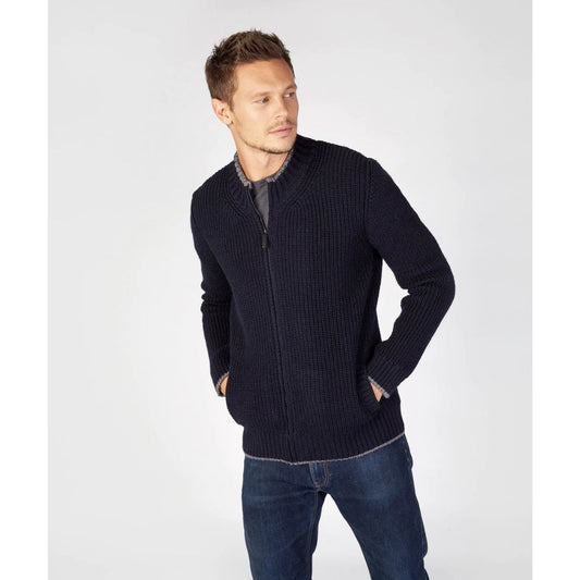 IrelandsEye | Rockbrook Ribbed Cardigan - Navy