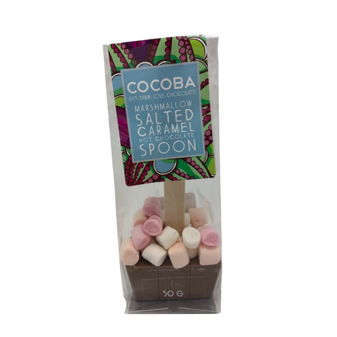 Cocoba | Marshmallow Salted Caramel Hot Chocolate Spoon 50g