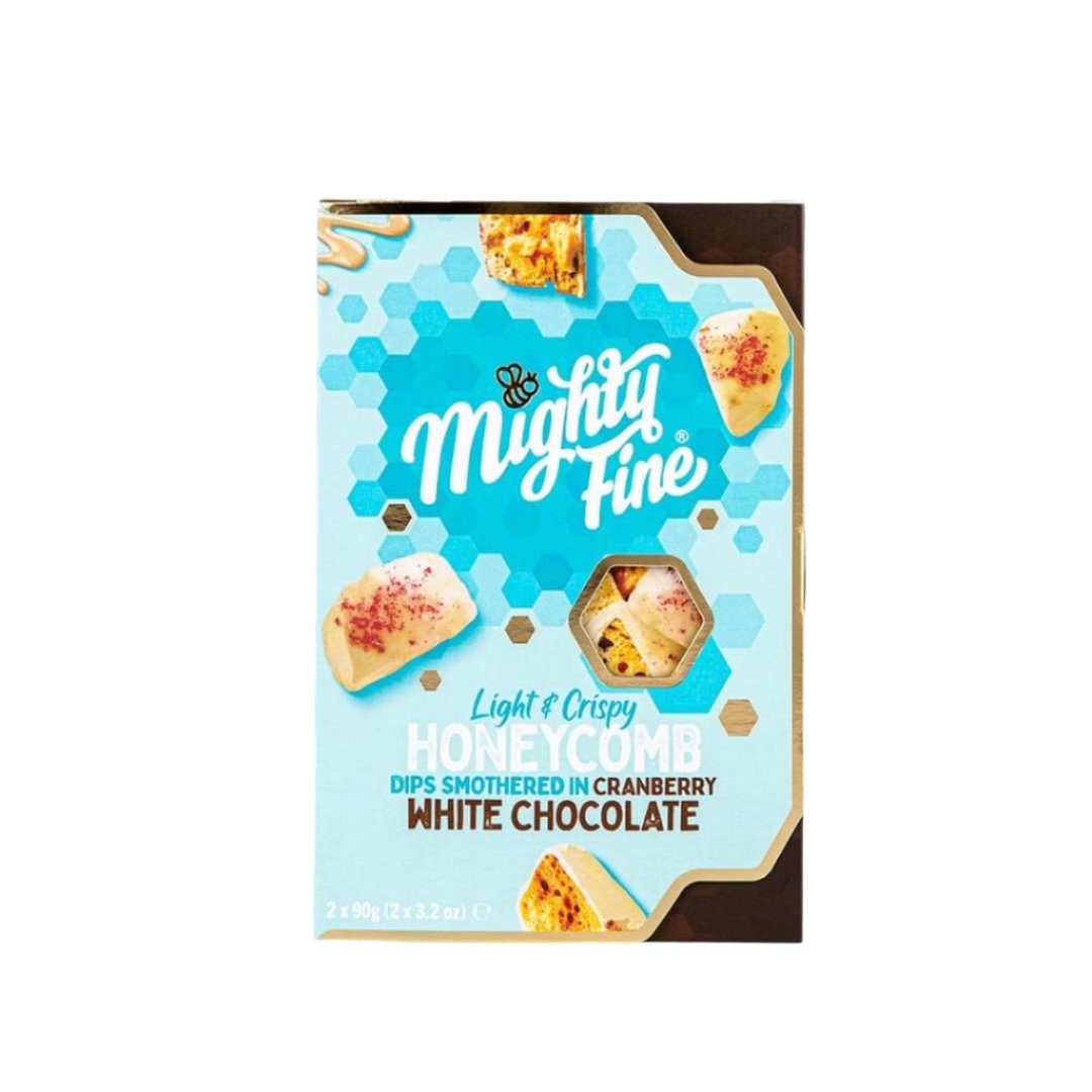 Mighty Fine | White Chocolate & Cranberry Honeycomb Dips 180g