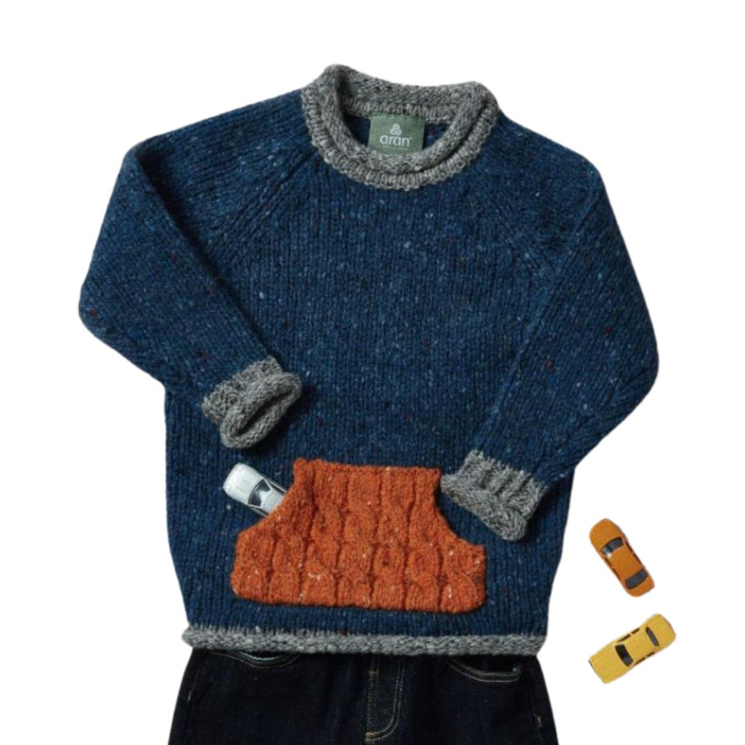 Aran Woollen Mills | Child's Rollneck Sweater with pocket