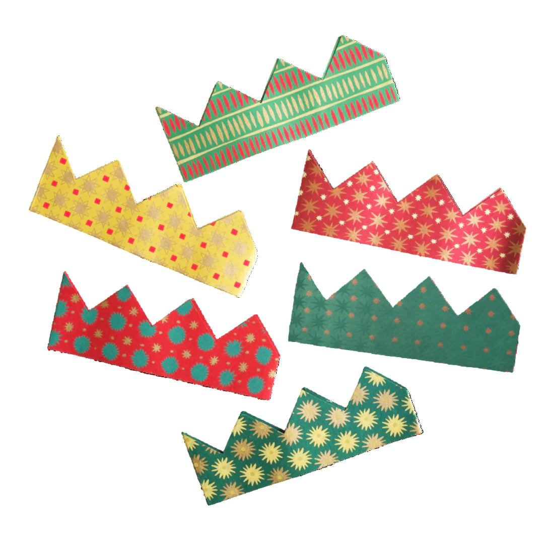 East End Press | Festive Paper Crowns - Set of 6