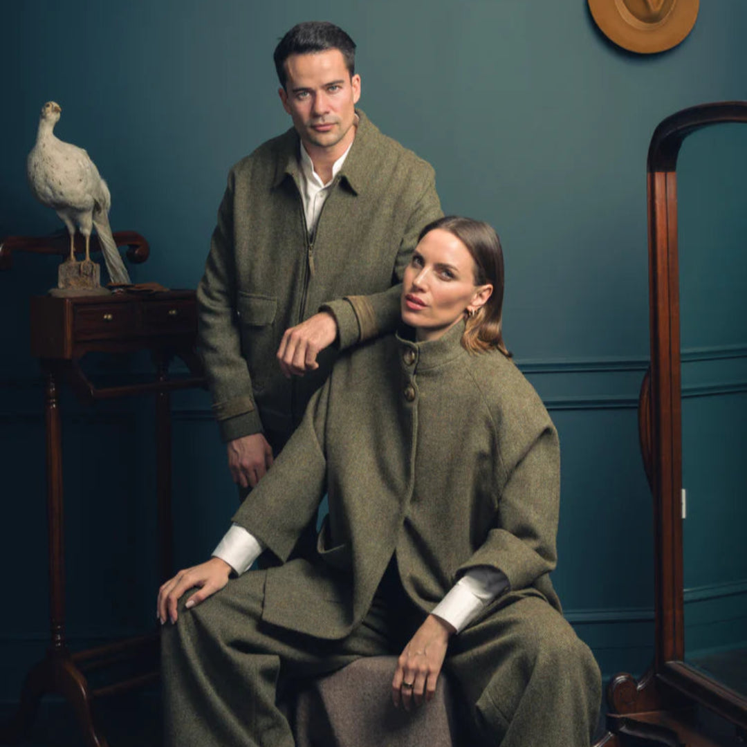 Celtic Tweed | Moss Green Tweed Coat