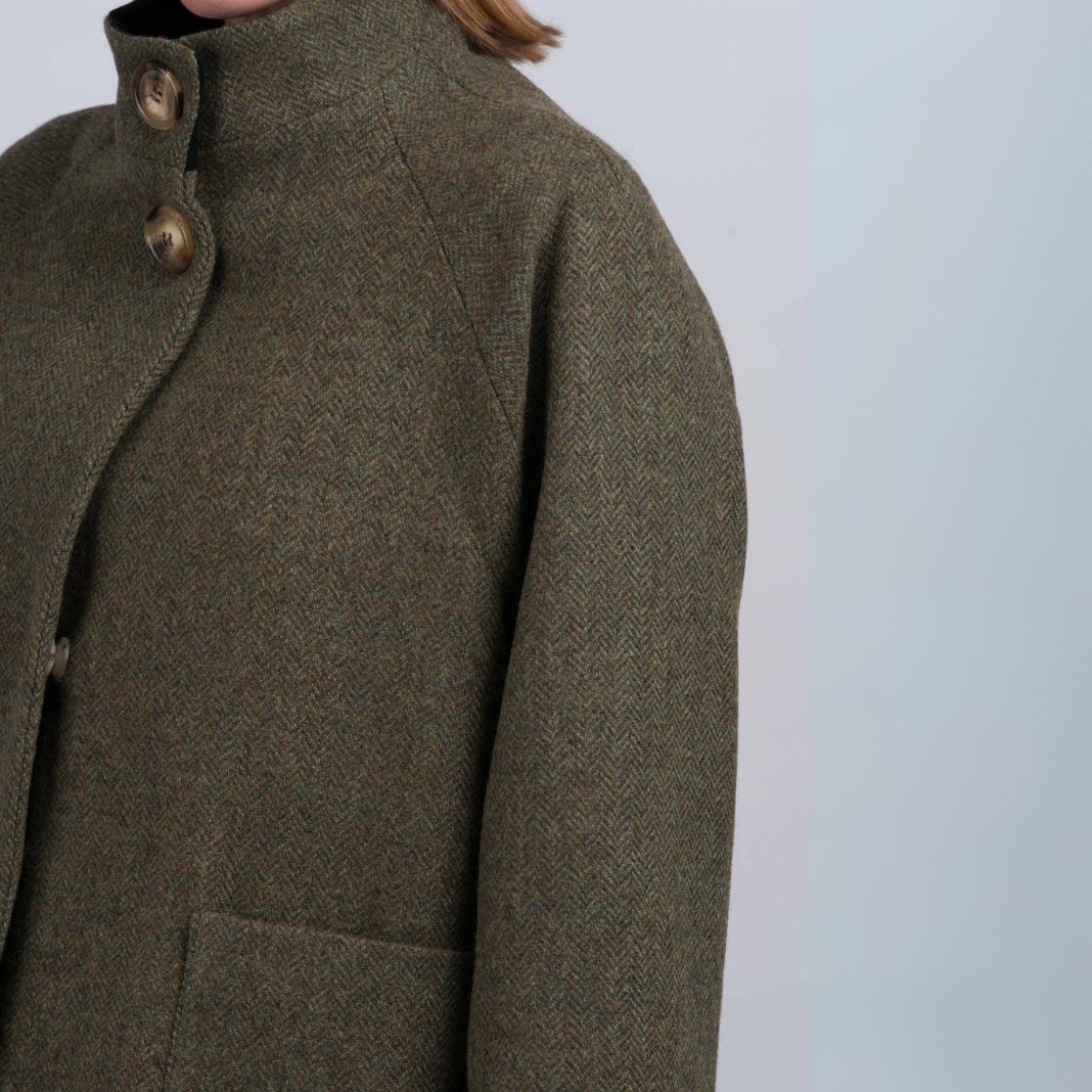 Celtic Tweed | Moss Green Tweed Coat