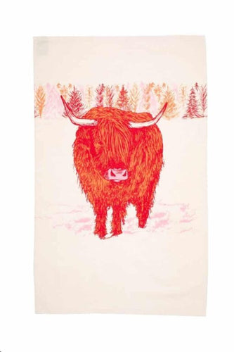 Cherith Harrison | Highland cow Tea Towel