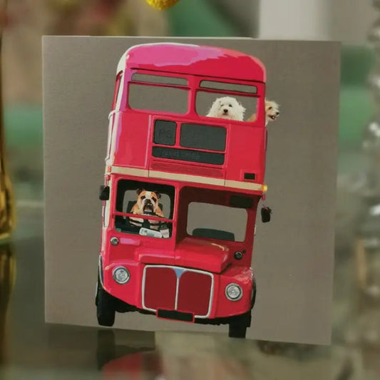 Periodic Society | Dogs on Bus Greeting Card