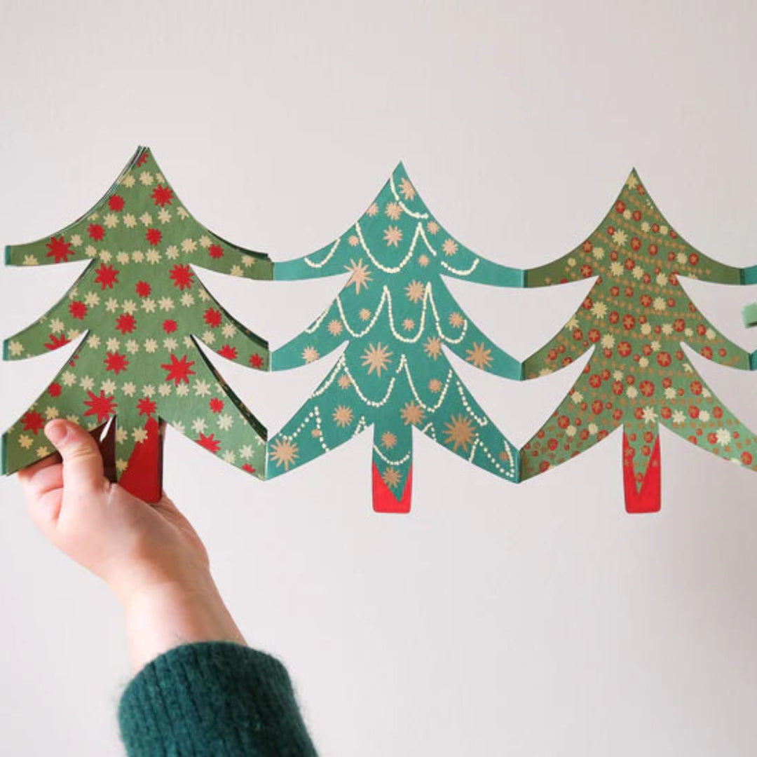 East End Press | Christmas Tree Concertina Garland