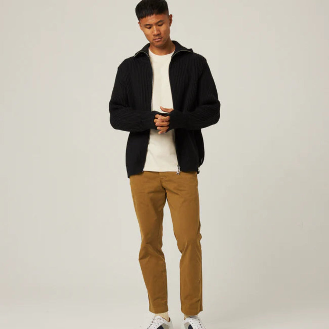 Peregrine | Fisherman Cardigan - Black