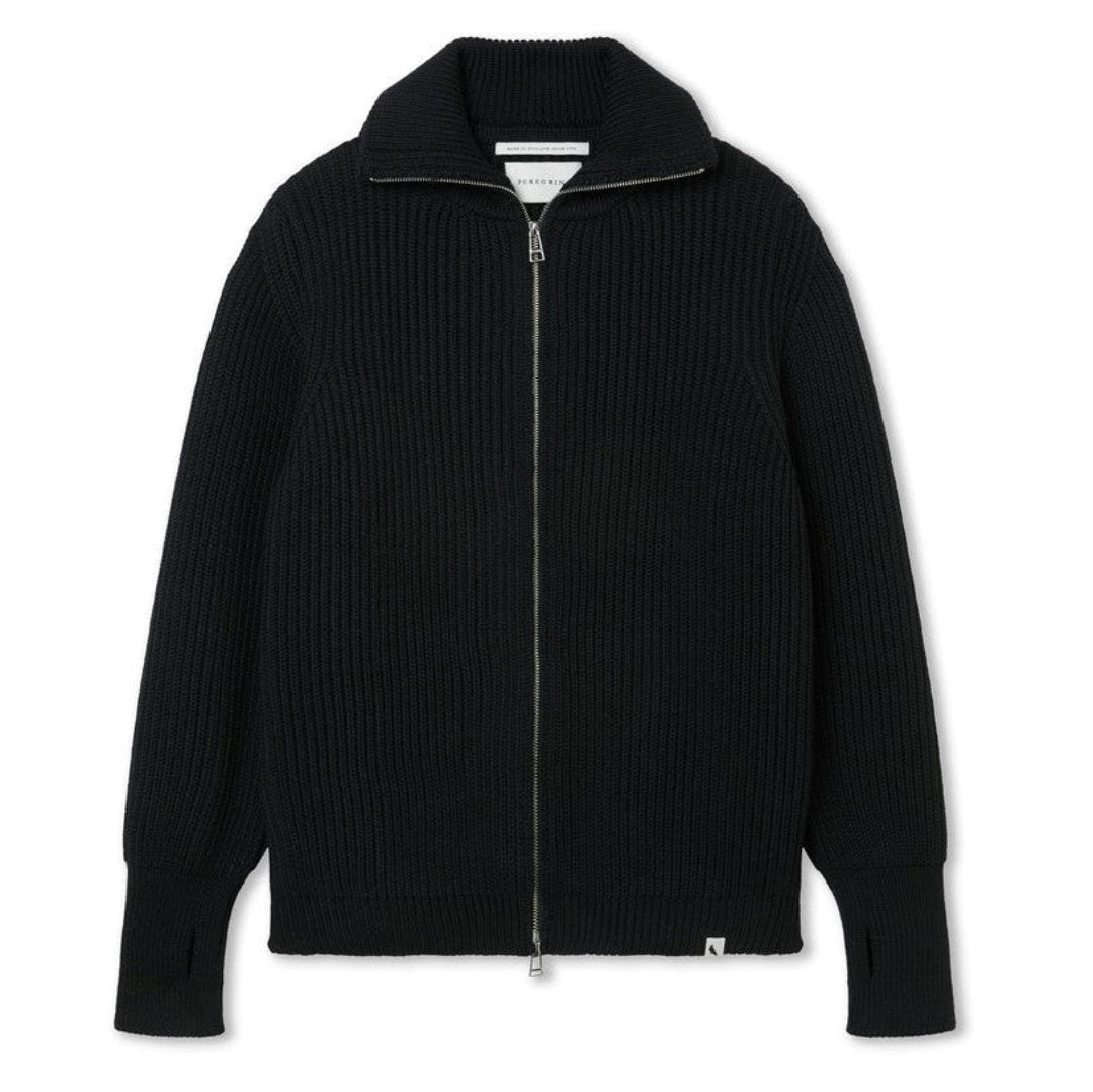 Peregrine | Fisherman Cardigan - Black