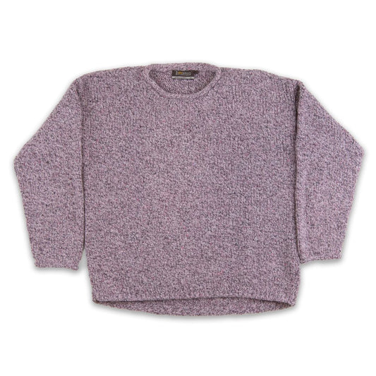 Fisherman Out of Ireland | Alpaca Blend Roll Neck Sweater - Pink Stone
