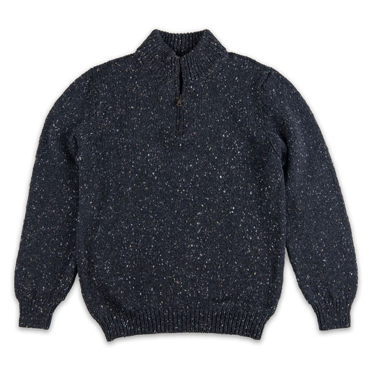 Fisherman Out of Ireland | Quarter-zip Sweater - Raven