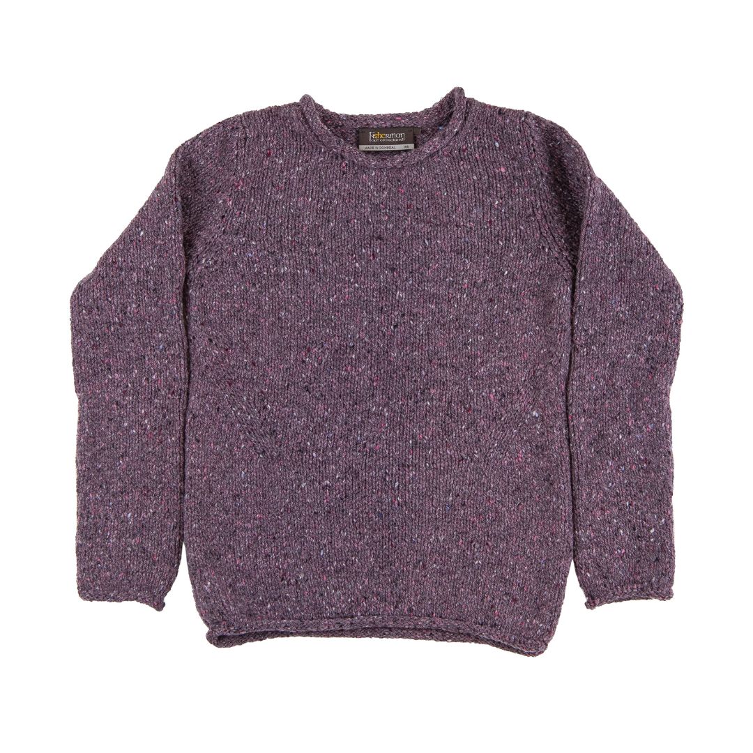 Fisherman Out of Ireland | Roll Neck Sweater - Dark Mauve