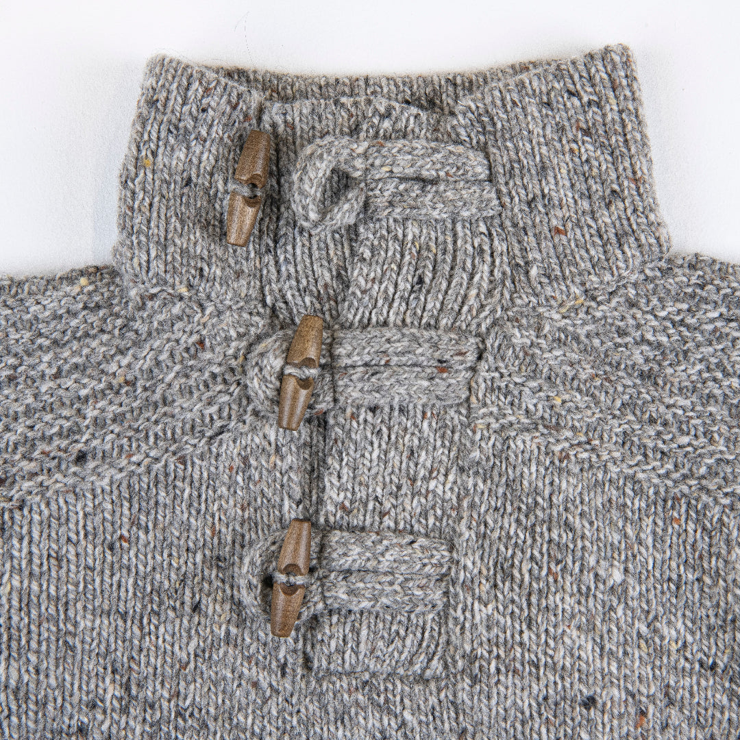 Fisherman Out of Ireland | Merino Toggle Sweater - Porridge