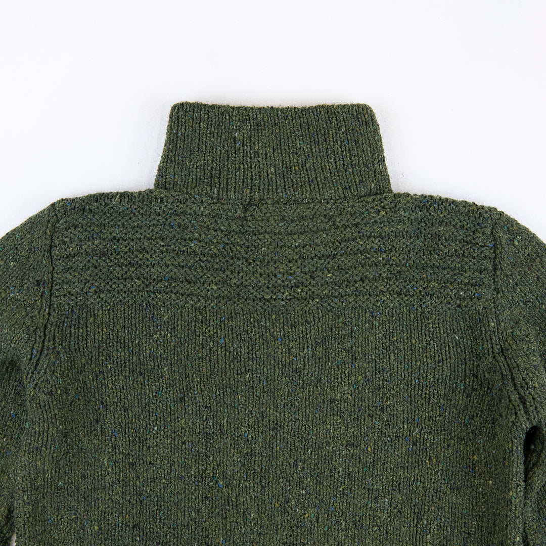 Fisherman Out of Ireland | Merino Toggle Sweater - Seaweed
