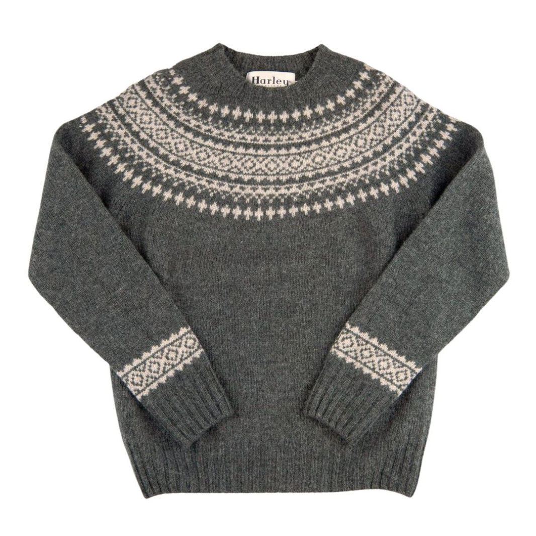 Harley of Scotland Women's Fairisle Crew Sweater SS25