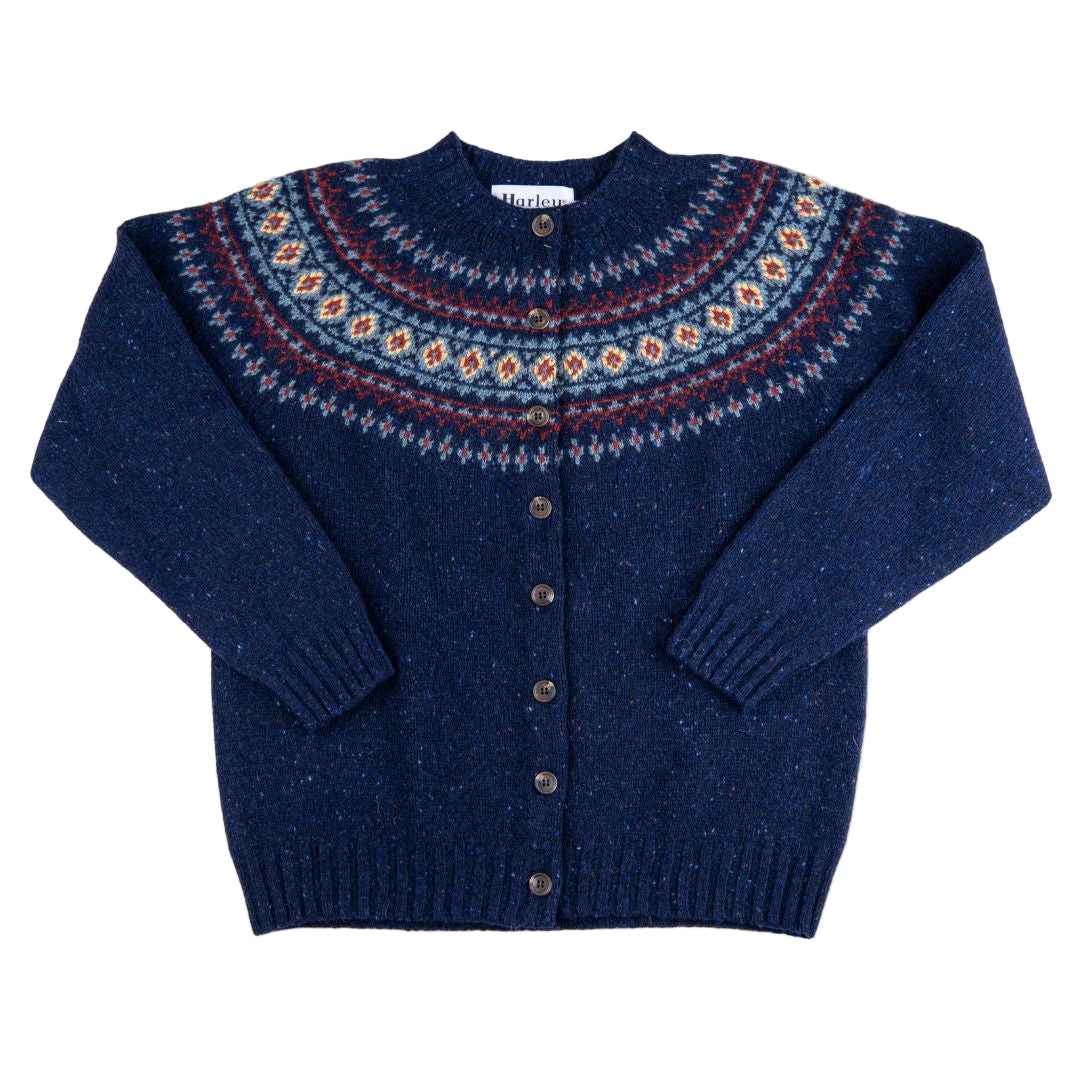 Harley of Scotland | Glenugie High Button Cardigan - Jura