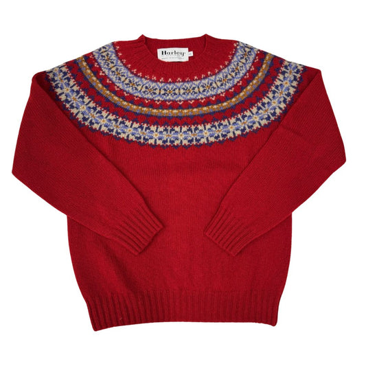 Harley of Scotland | Fairisle Sweater - Cardinal