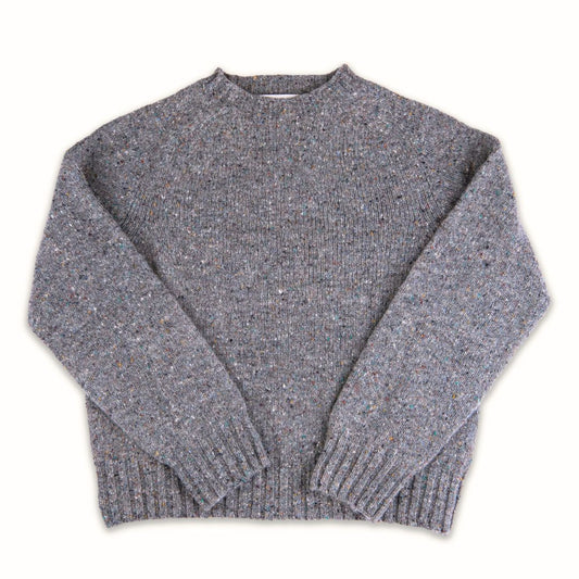Harley of Scotland | Glenugie Cropped Crew Neck Sweater - St Kilda