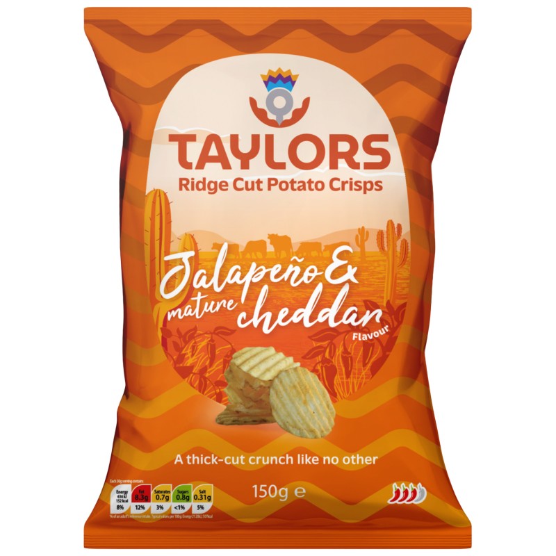 Taylors | Jalapeno & Cheddar Crisps 150g