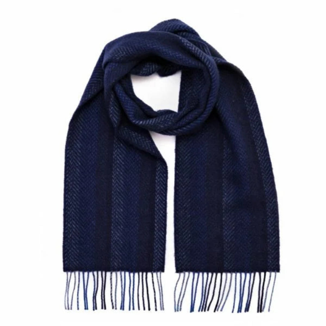 John Hanly & Co. | Merino & Cashmere Scarf | Navy Denim