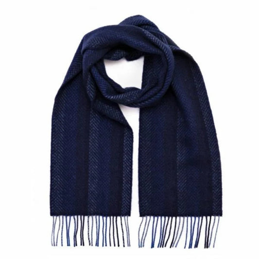 John Hanly & Co. | Merino & Cashmere Scarf | Navy Denim