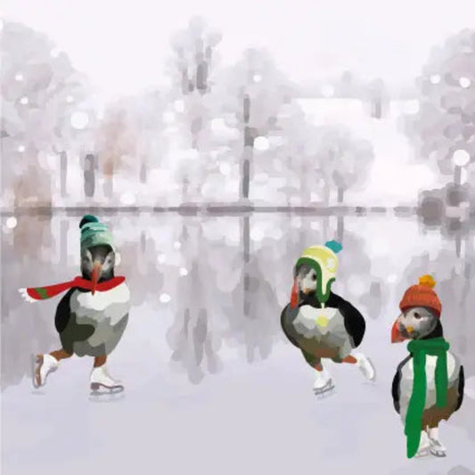 Periodic Society | Puffins on Ice Greeting Card