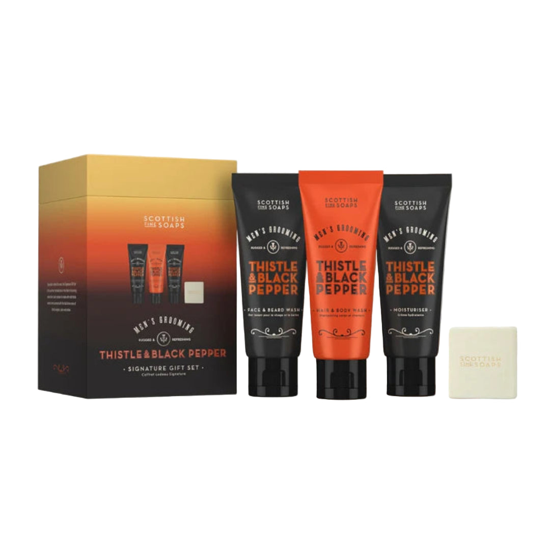 Scottish Fine Soaps | Thistle & Black Pepper Signature Gift Set