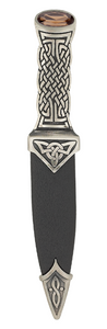 Sgian Dubh | Celtic Boisdale in matte pewter with stone top