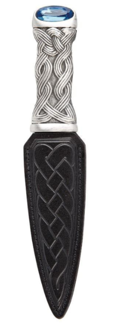 Sgian Dubh | Celtic Design in Pewter with Stone Top