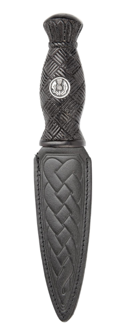 Sgian Dubh | Celtic Design with Thistle emblem