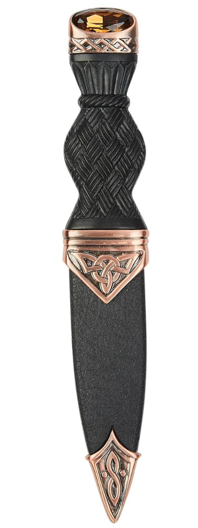 Sgian Dubh | Celtic Matte Copper with Stone