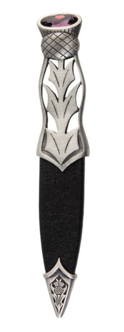 Sgian Dubh | Jura Matte Pewter with Stone top