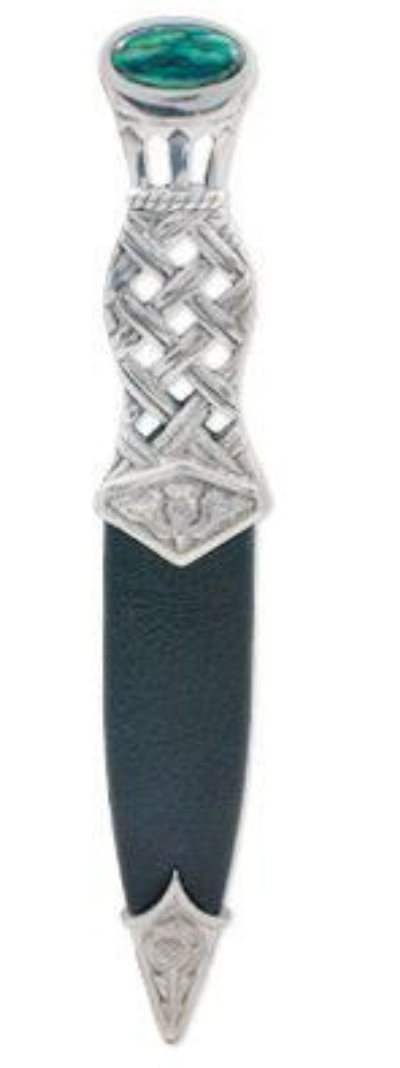 Sgian Dubh | Lochy Thistle Design & Heathergem top