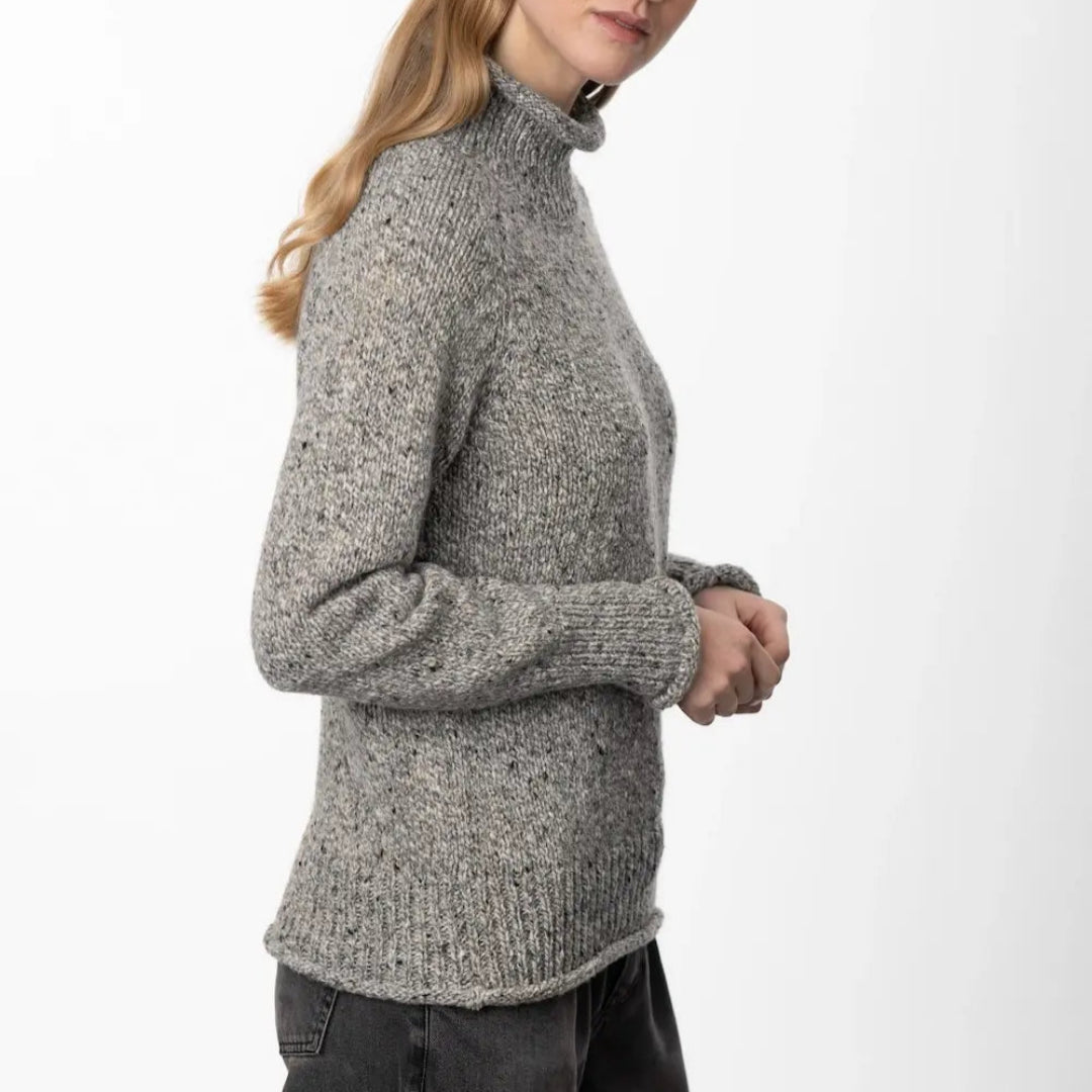 Fisherman Out of Ireland | Saddle Shoulder Sweater - Porridge