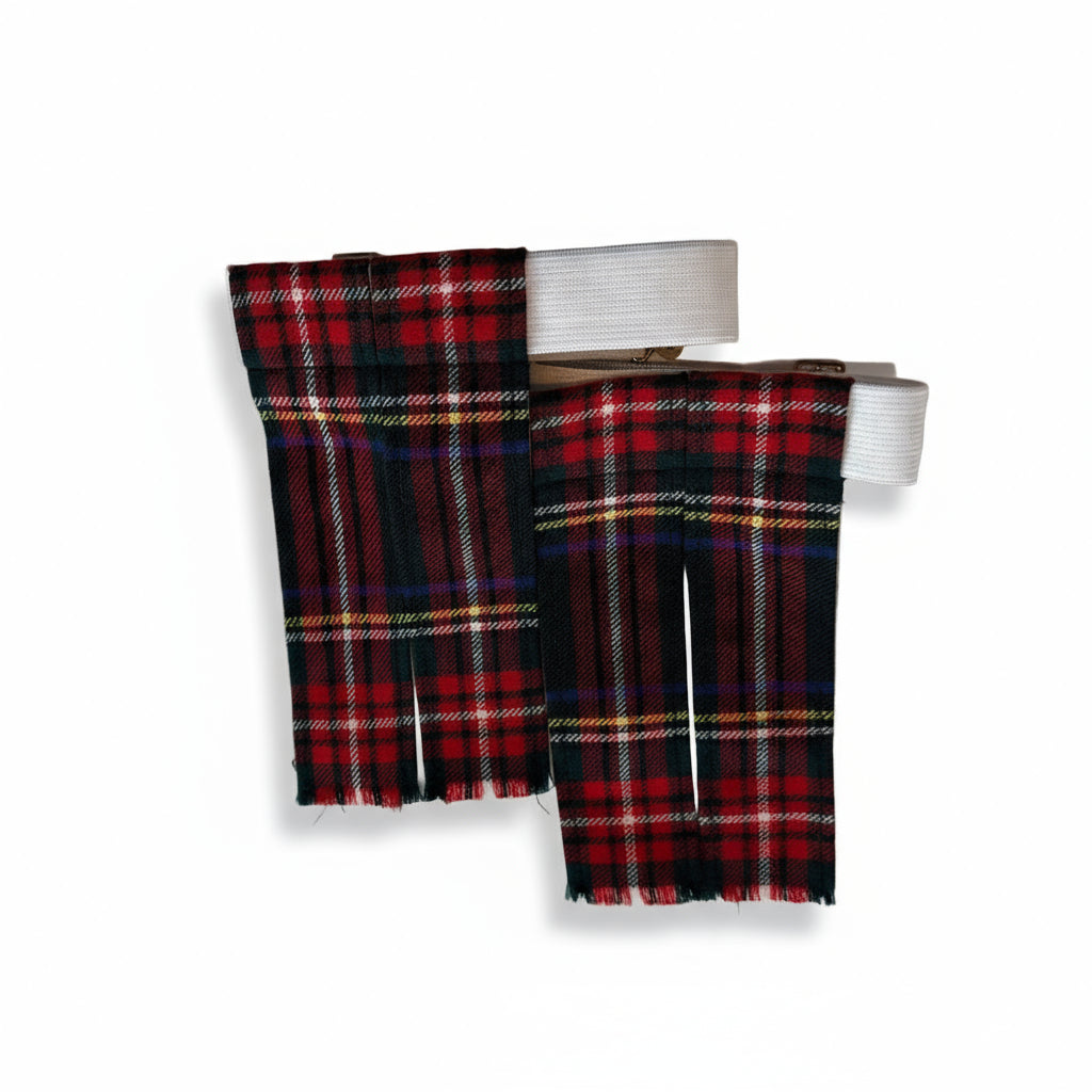 Tartan Garter Flashes - Pair with single flashes