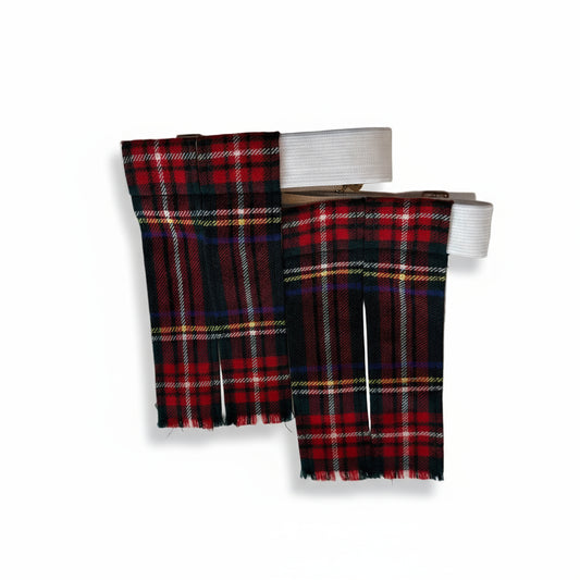 Tartan Garter Flashes - Pair with single flashes