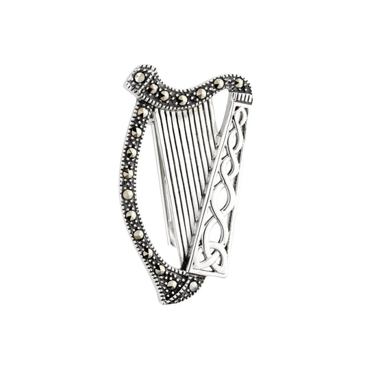 Solvar | Marcasite Harp Brooch