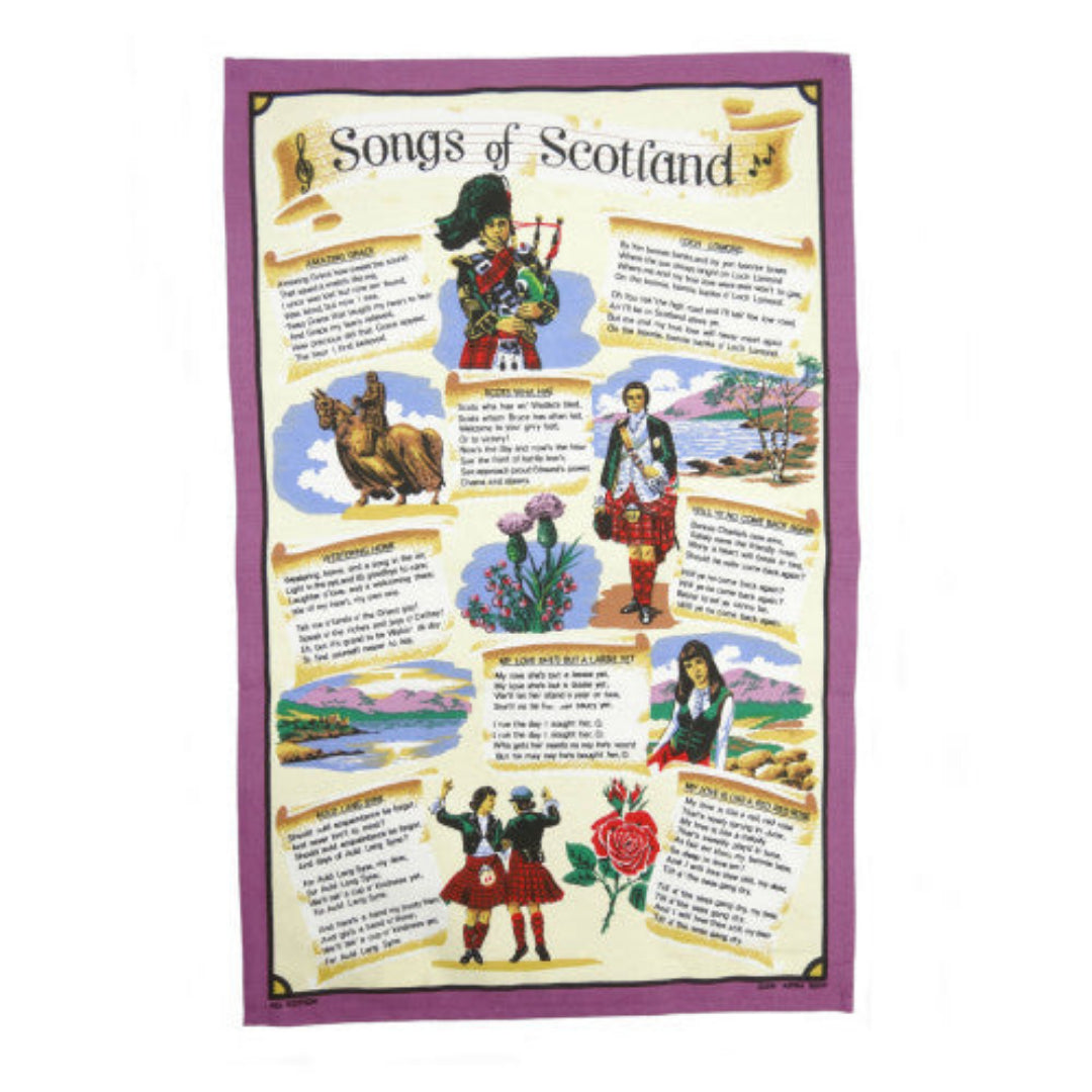 Songs of Scotland Tea Towel