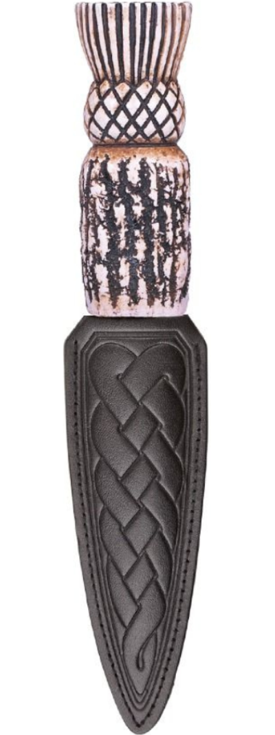 Sgian Dubh | Black Handle With Thistle