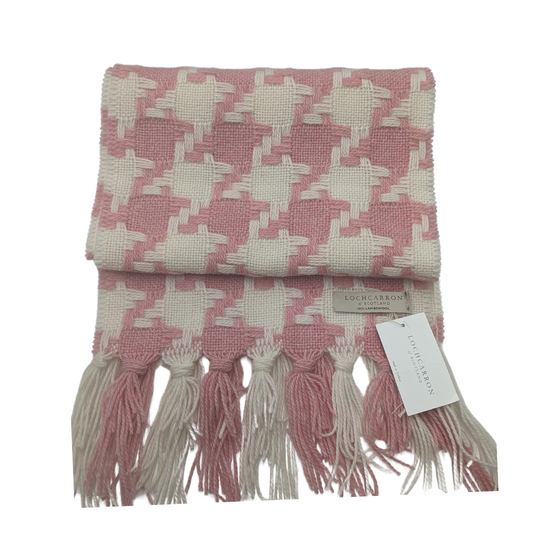 Lochcarron | Large Scarf | Pink & White