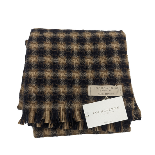 Lochcarron | Scarf Belhevie | Brown & Navy Blue