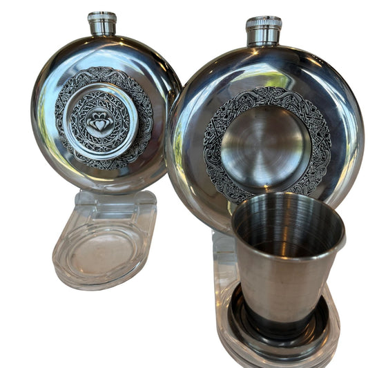 Mullicans | Round Flask Claddagh