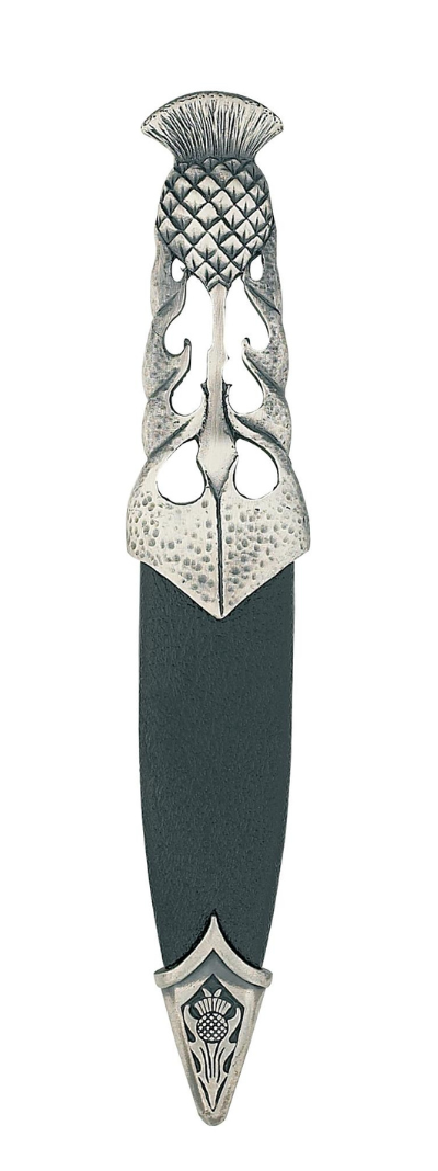 Sgian Dubh | Ryan Thistle design in matte pewter