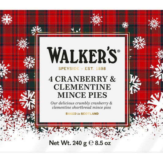 Walkers | Cranberry & Clementine Mince Pies - 4pk