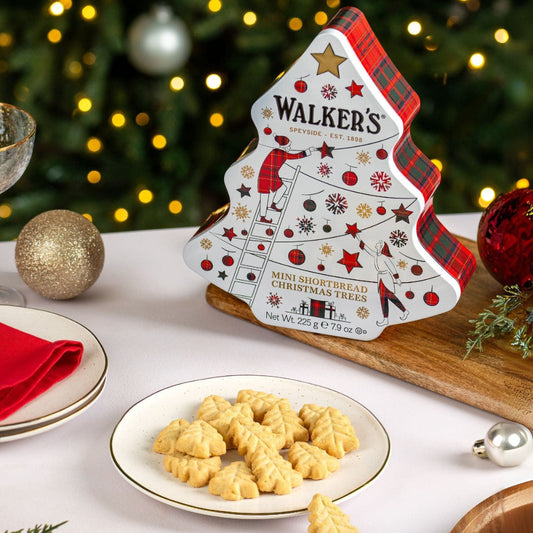 Walkers | Mini Shortbread Trees in Christmas Tree Tin 225g