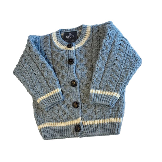 Aran Woolen Mills | Children's Cardigan - Blue
