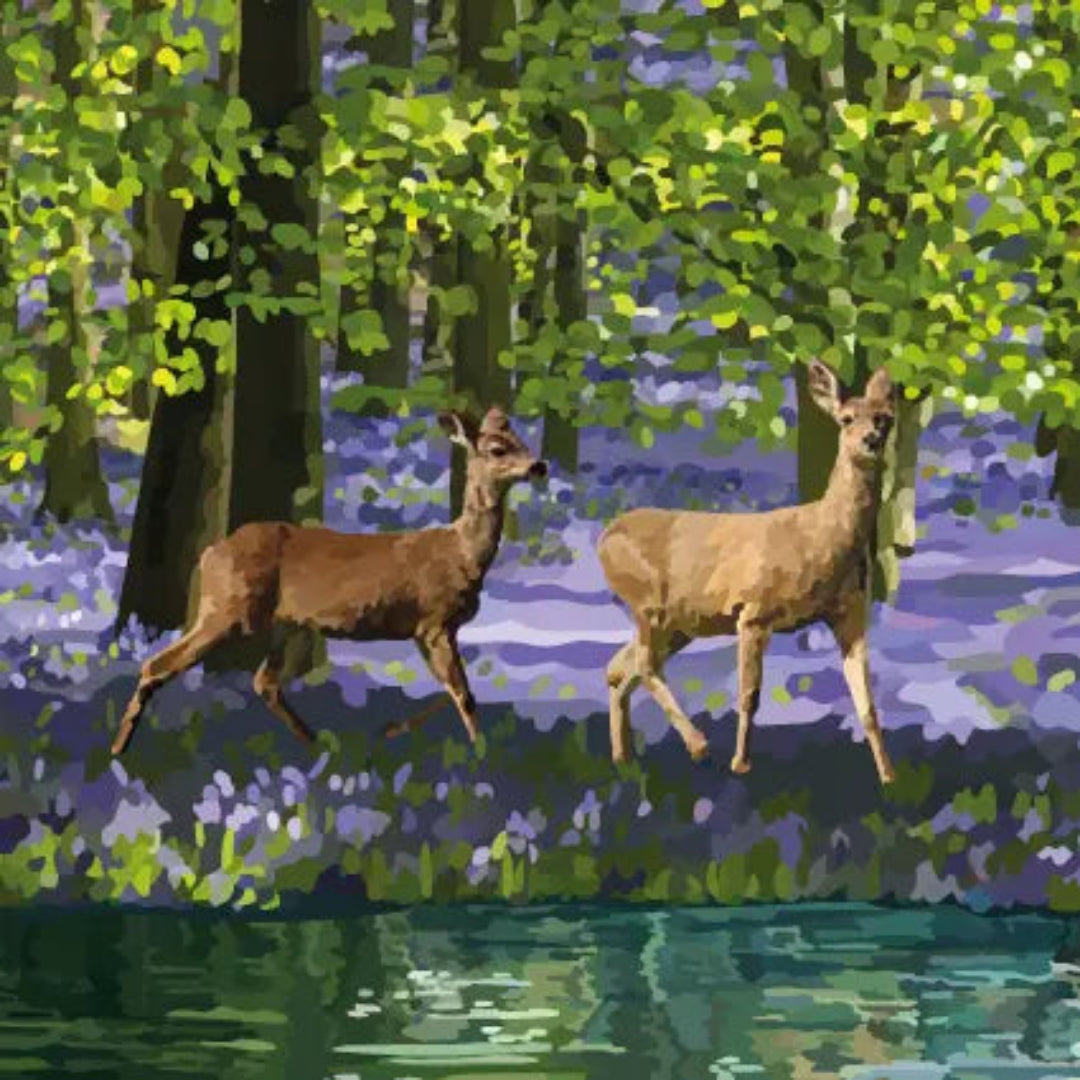 Periodic Society | Deer and Bluebells | Greeting Card